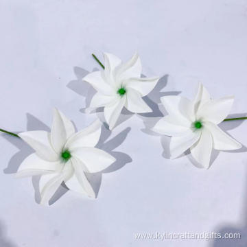 Handmade White Foam Flower Tiare Hair Pick